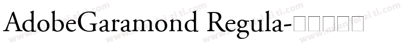 AdobeGaramond Regula字体转换